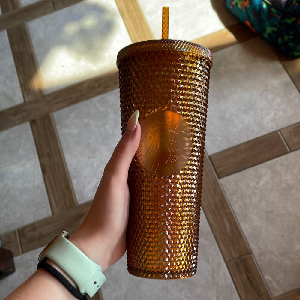 starbucks studded cup gold